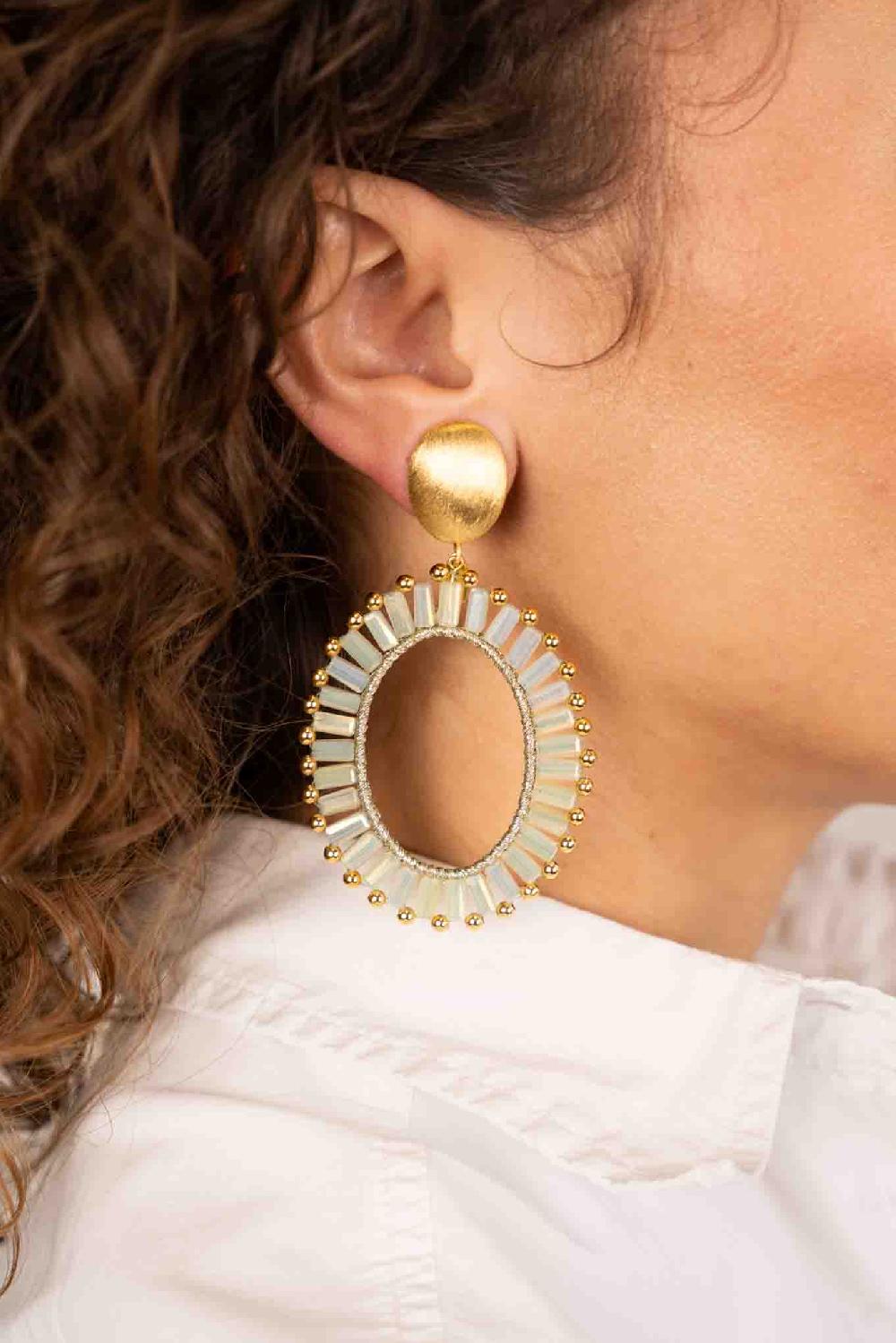 Lott. Gioielli Licht Mint Oorbellen Naomi Ovaal L Clip