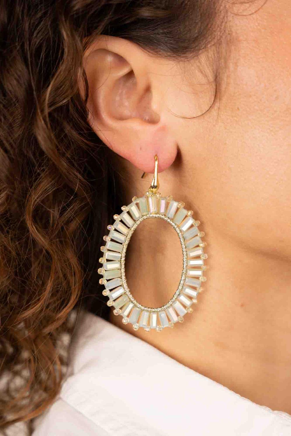 Lott. Gioielli Licht Mint Oorbellen Tonal Naomi Ovaal L