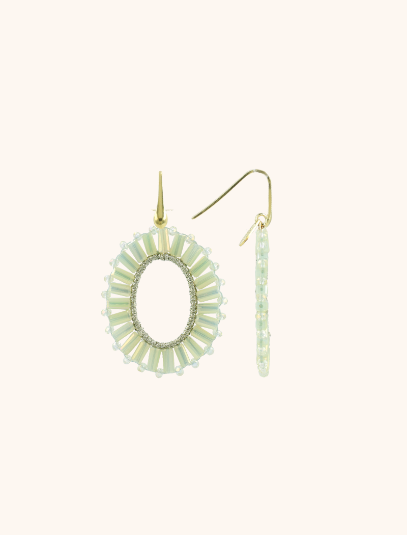 lott. gioielli Licht Mint Tonal Oorbellen Naomi Ovaal Flat S