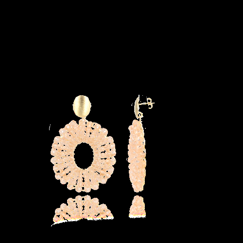 Lott. Gioielli Licht Roze Oorbellen Glassberry Mia Ovaal