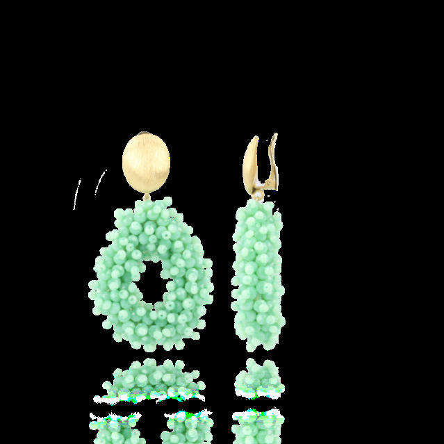 lott. gioielli Licht Turqouise Clip oorbellen Louise Glassberry Druppel L Dubbel Tonal