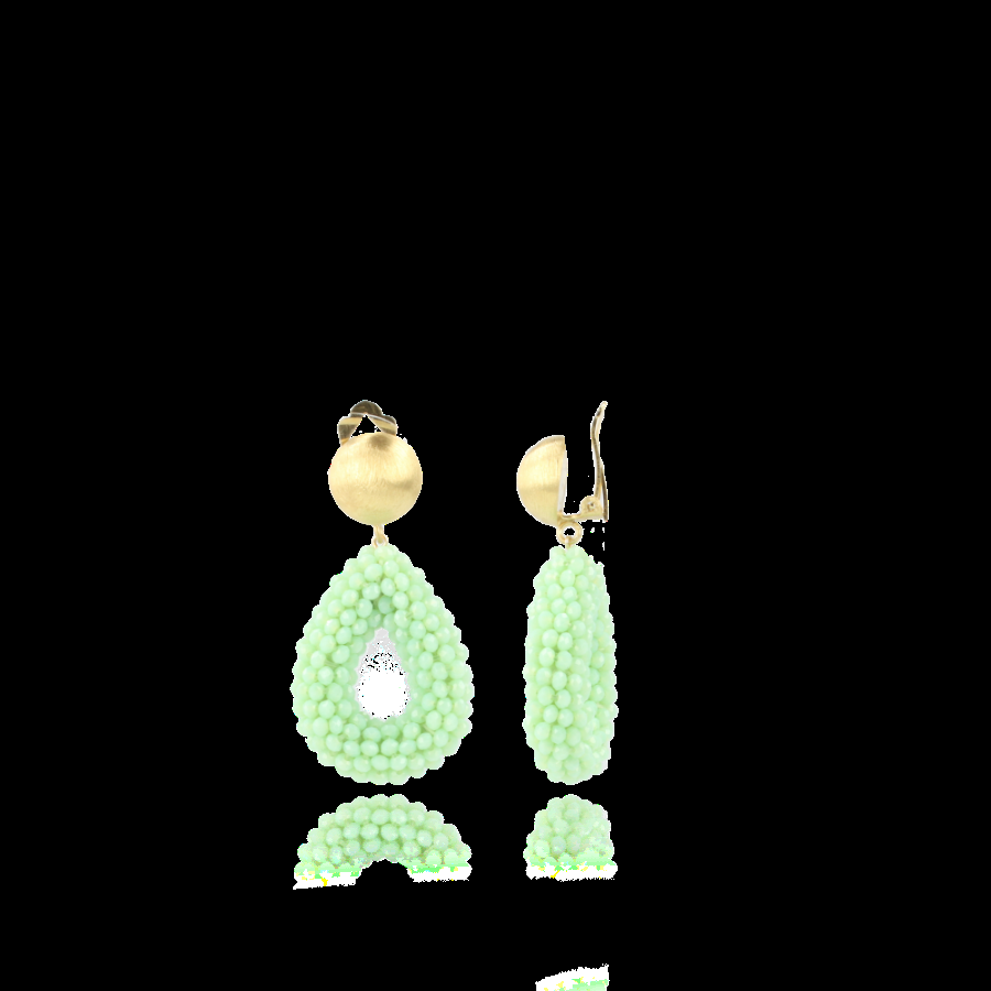 lott. gioielli Licht Turquoise Clip Oorbellen Berry Glassberry Druppel S