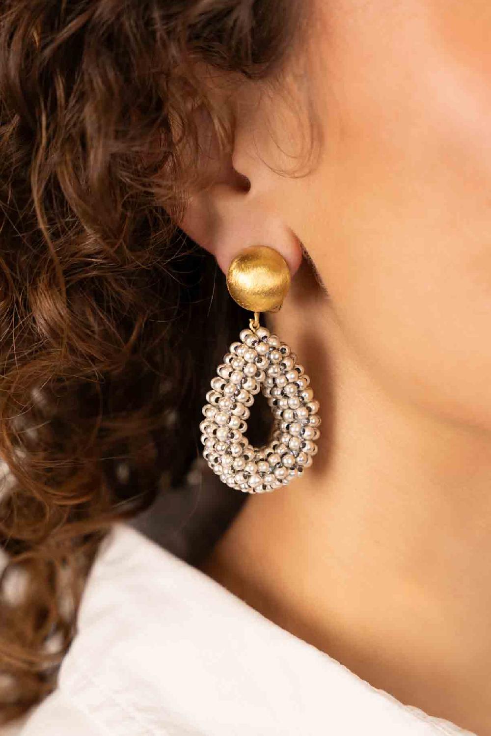 Lott. Gioielli Licht Zilveren Oorbellen Berry Druppel S Clip