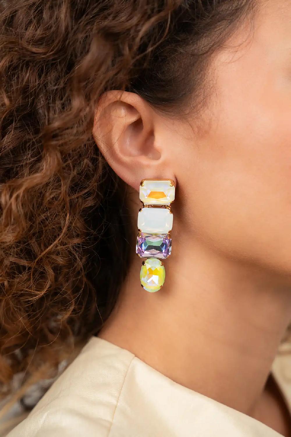 Lott. Gioielli Light Mix Oorbellen Aukje Triple Rectangle Oval