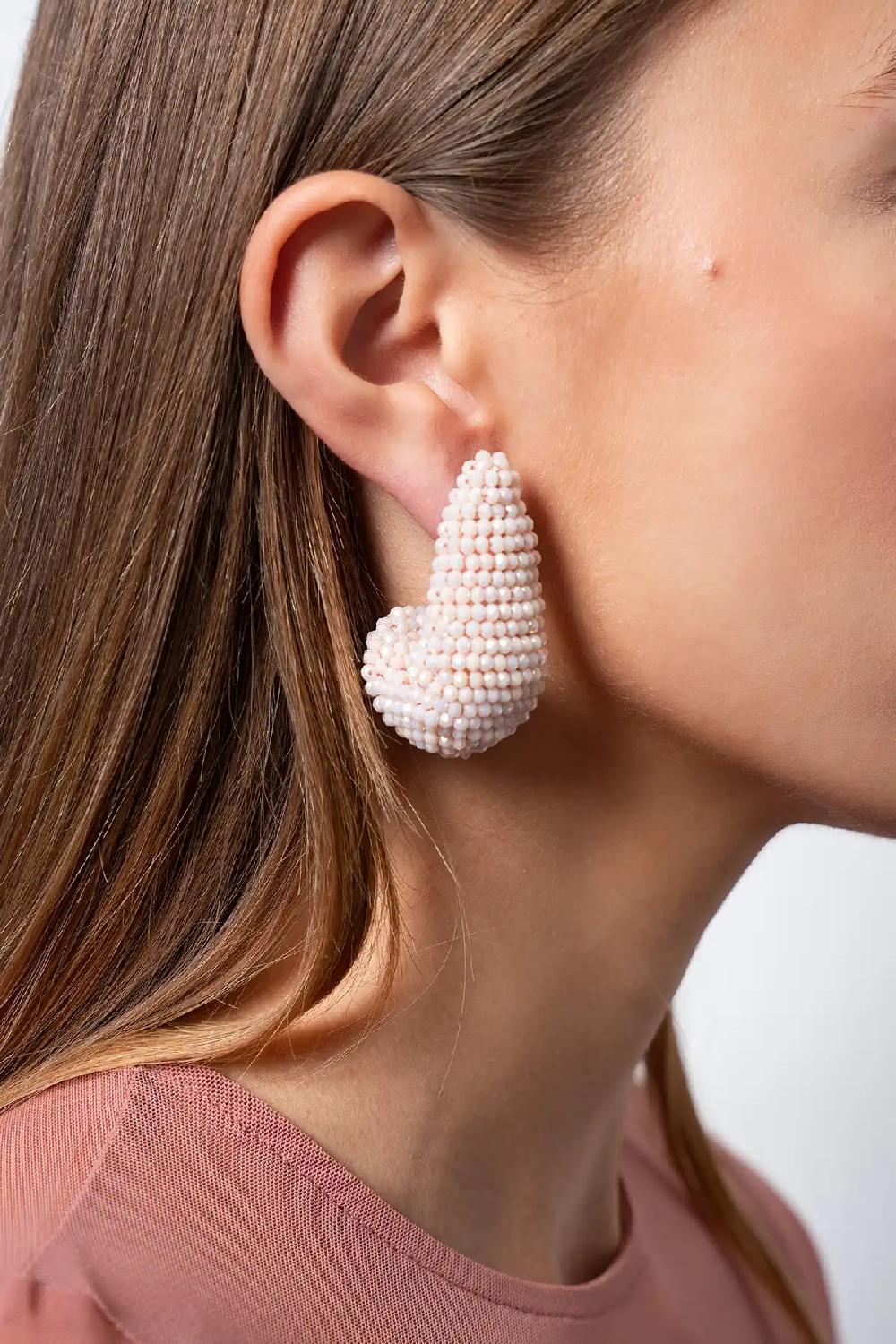 Lott. Gioielli Light Pink Oorbellen Nadine Teardrop Creole L