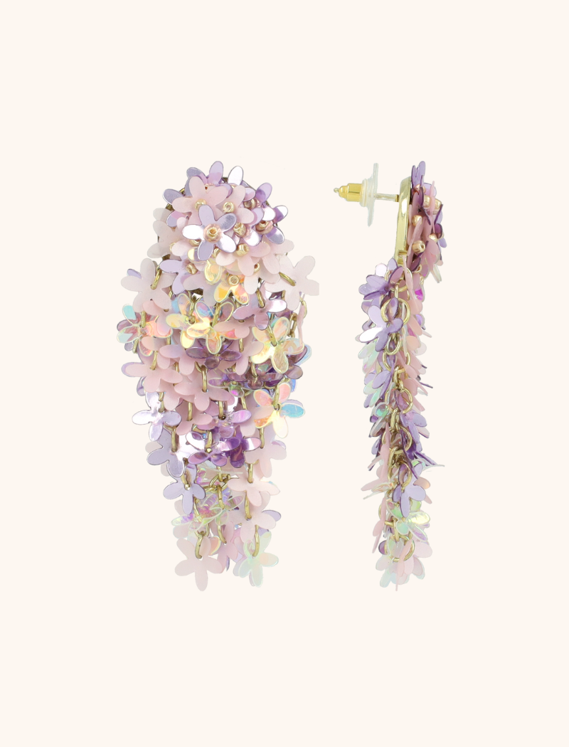 lott. gioielli Lila Mix Oorbellen Leila Sequin Bunch of Flowers