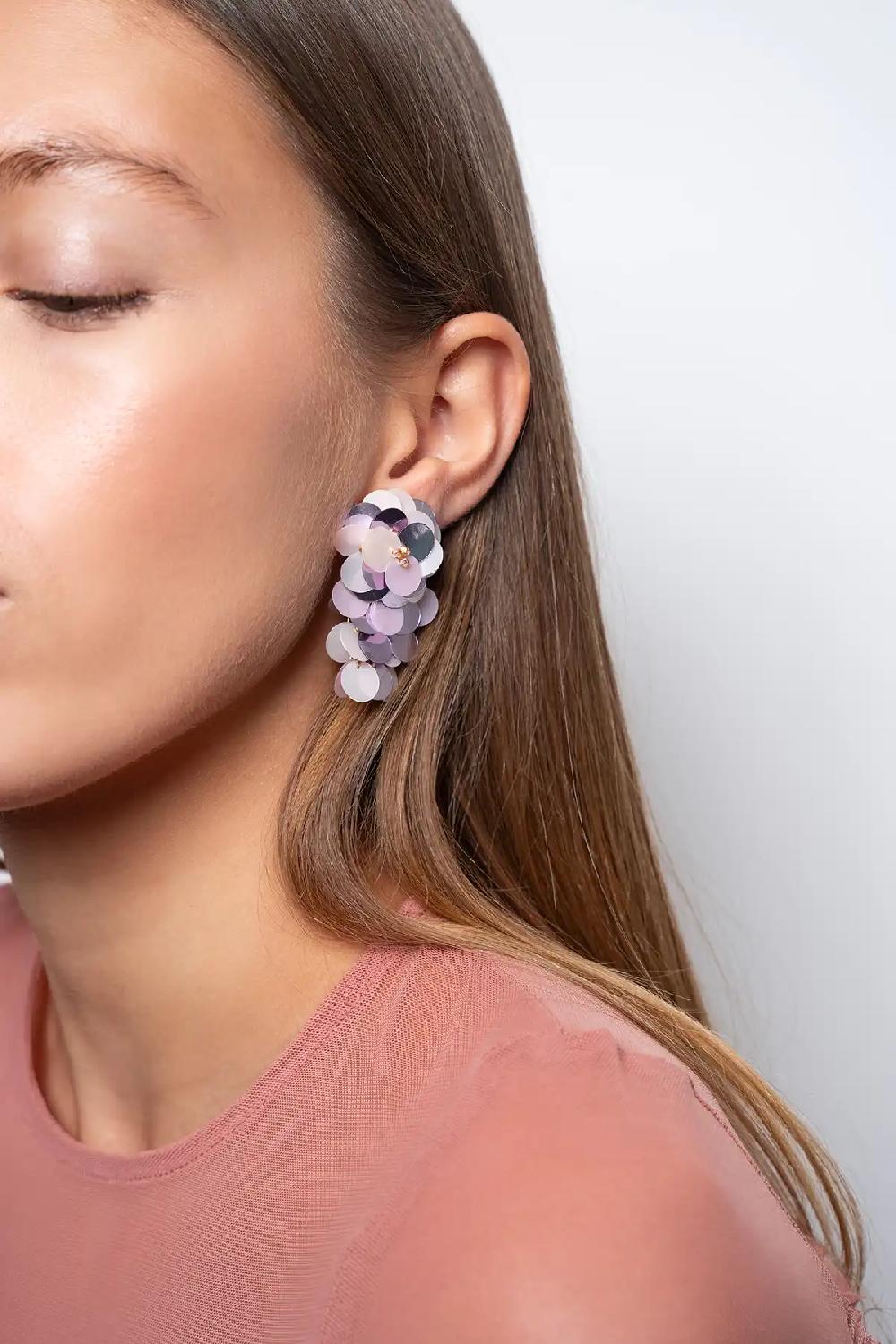 Lott. Gioielli Lila Mix Oorbellen Linde Sequin Waterfall M