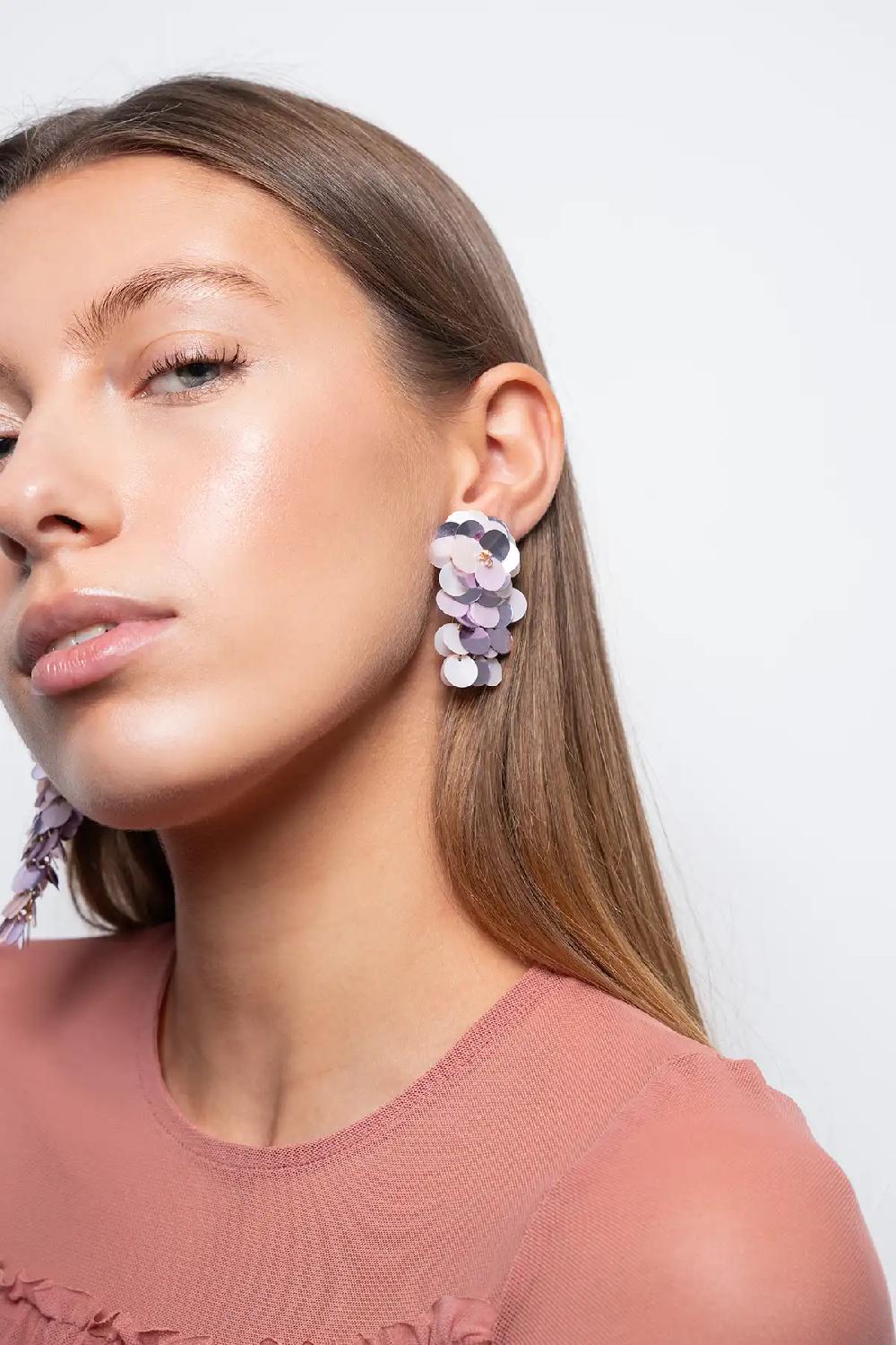 Lott. Gioielli Lila Mix Oorbellen Linde Sequin Waterfall M