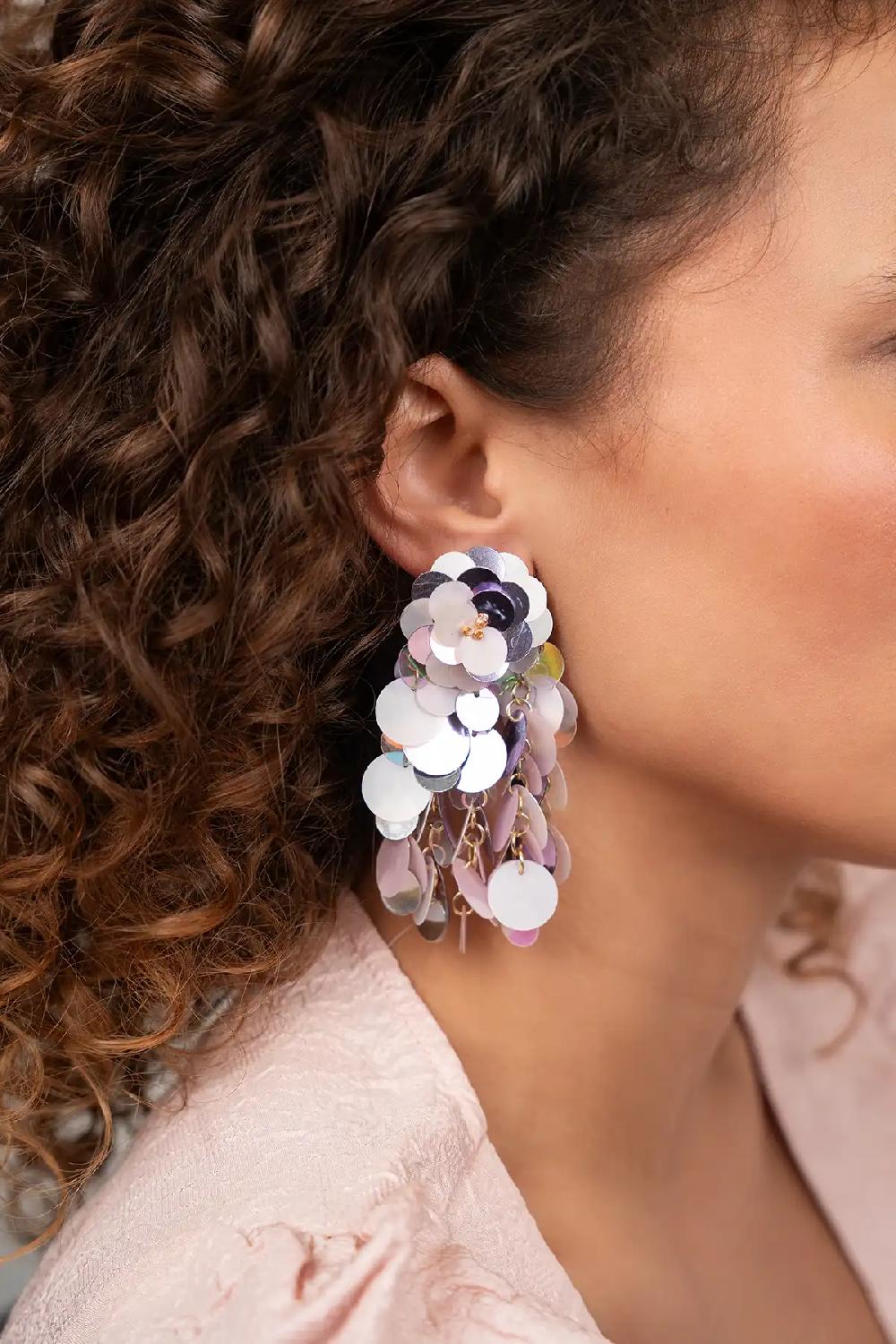 Lott. Gioielli Lila Mix Oorbellen Mira Sequin Wild Waterfall