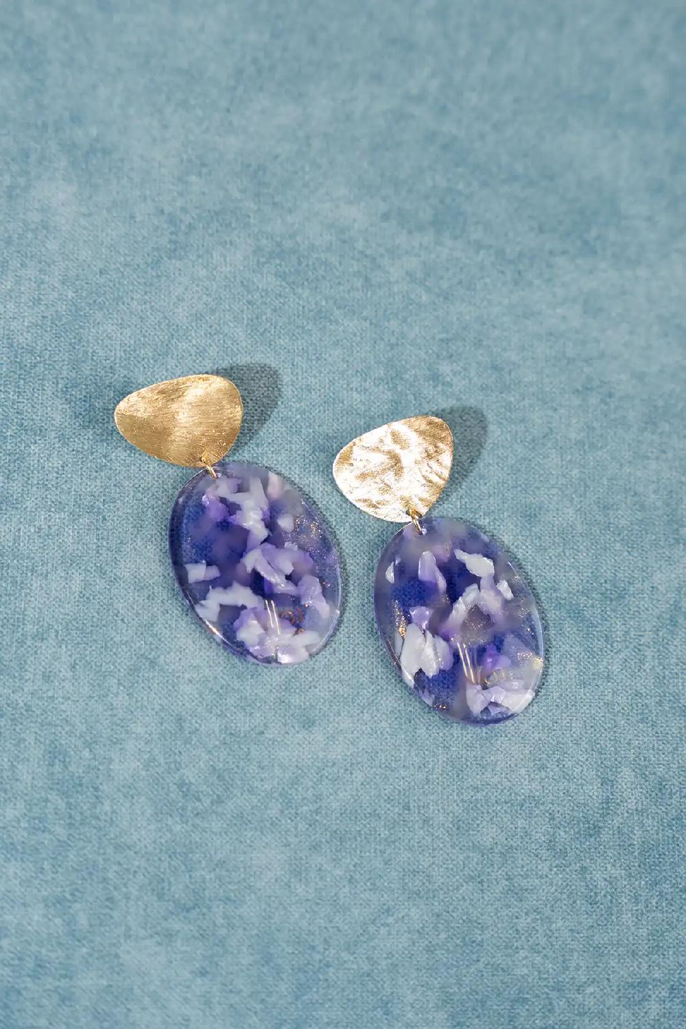 Lott. Gioielli Lila Mixed Oorbellen Celia Bugle Flat L