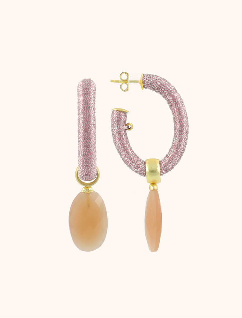 Lott. Gioielli Lila Oorbellen Evy Creool Ovaal M Lila