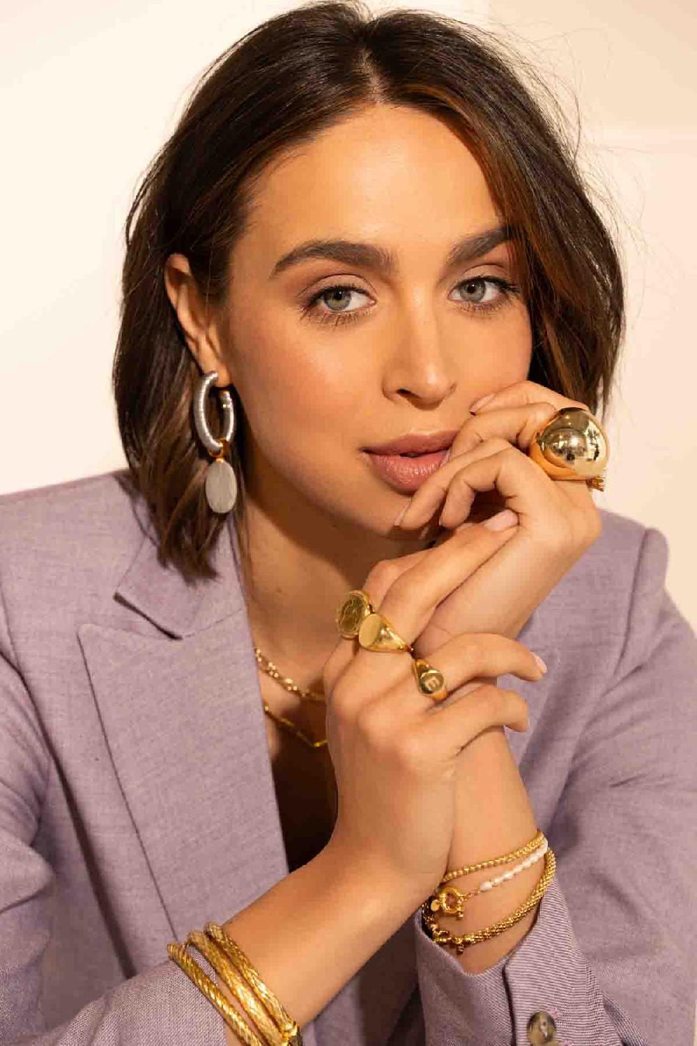 lott. gioielli Lila Oorbellen Evy Creool Ovaal M Lila