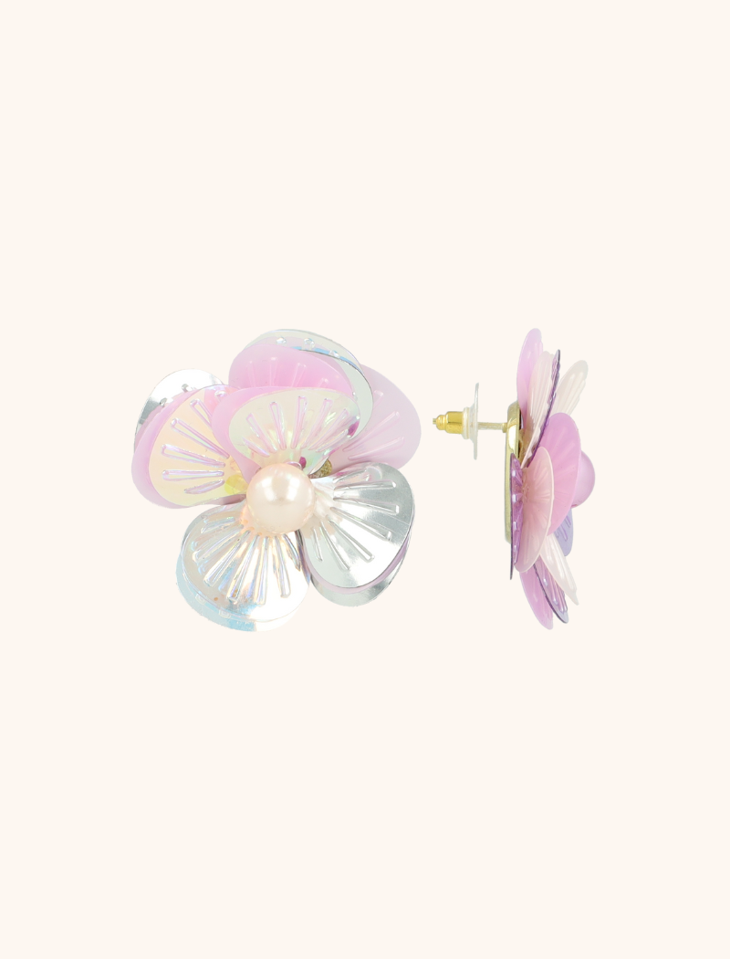 Lott. Gioielli Lila/Silver Oorbellen Dianthe Flower Bomb