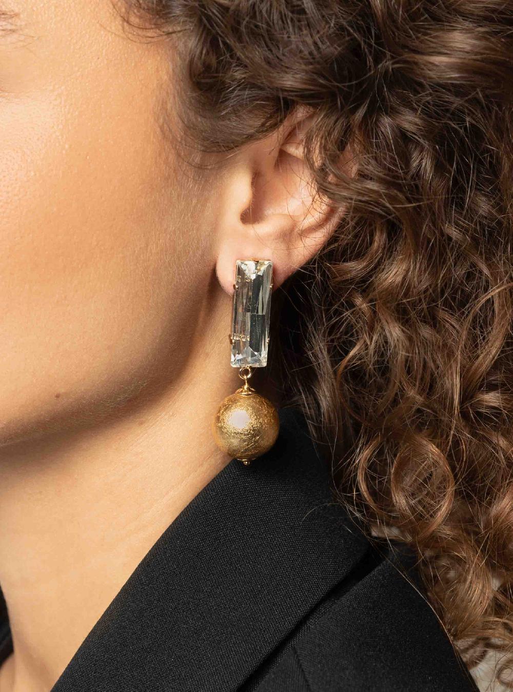 Lott. Gioielli Lilo Oorbellen Baguette L Kristallen Bol