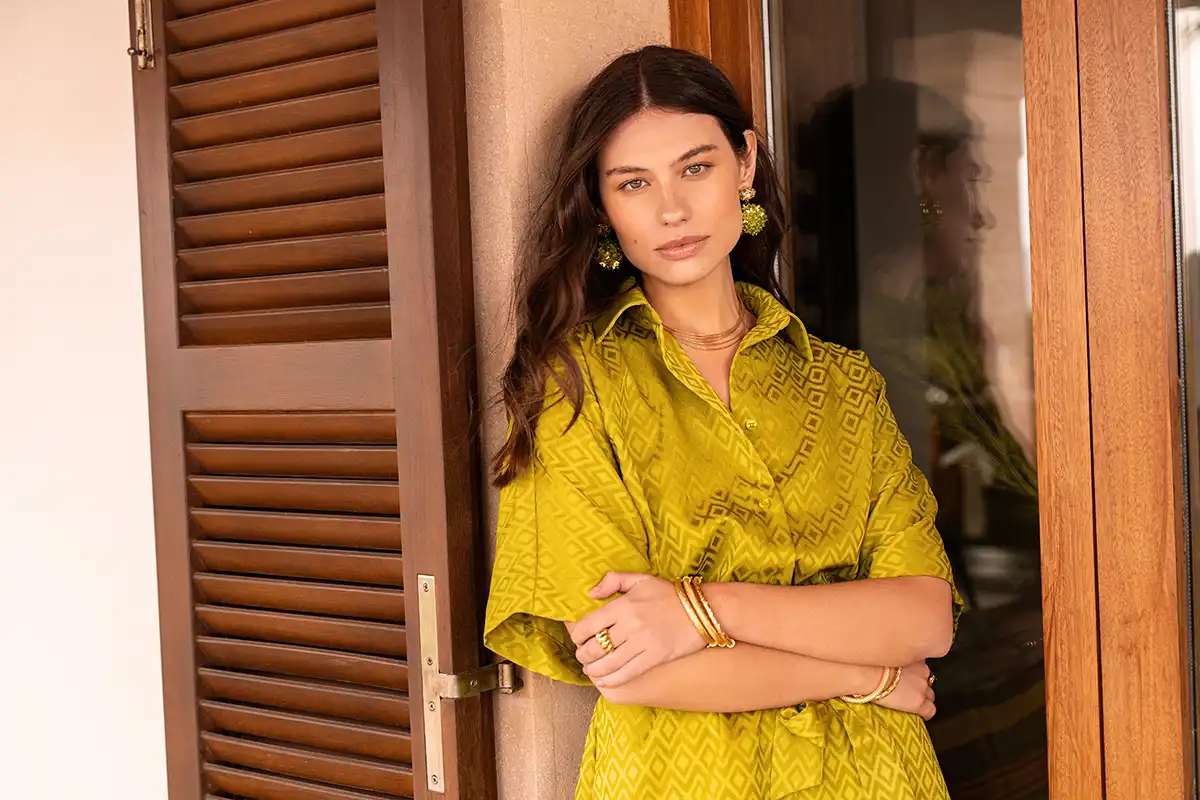 Lott. Gioielli Lime Oorbellen Daisy Flower Globe L Strass