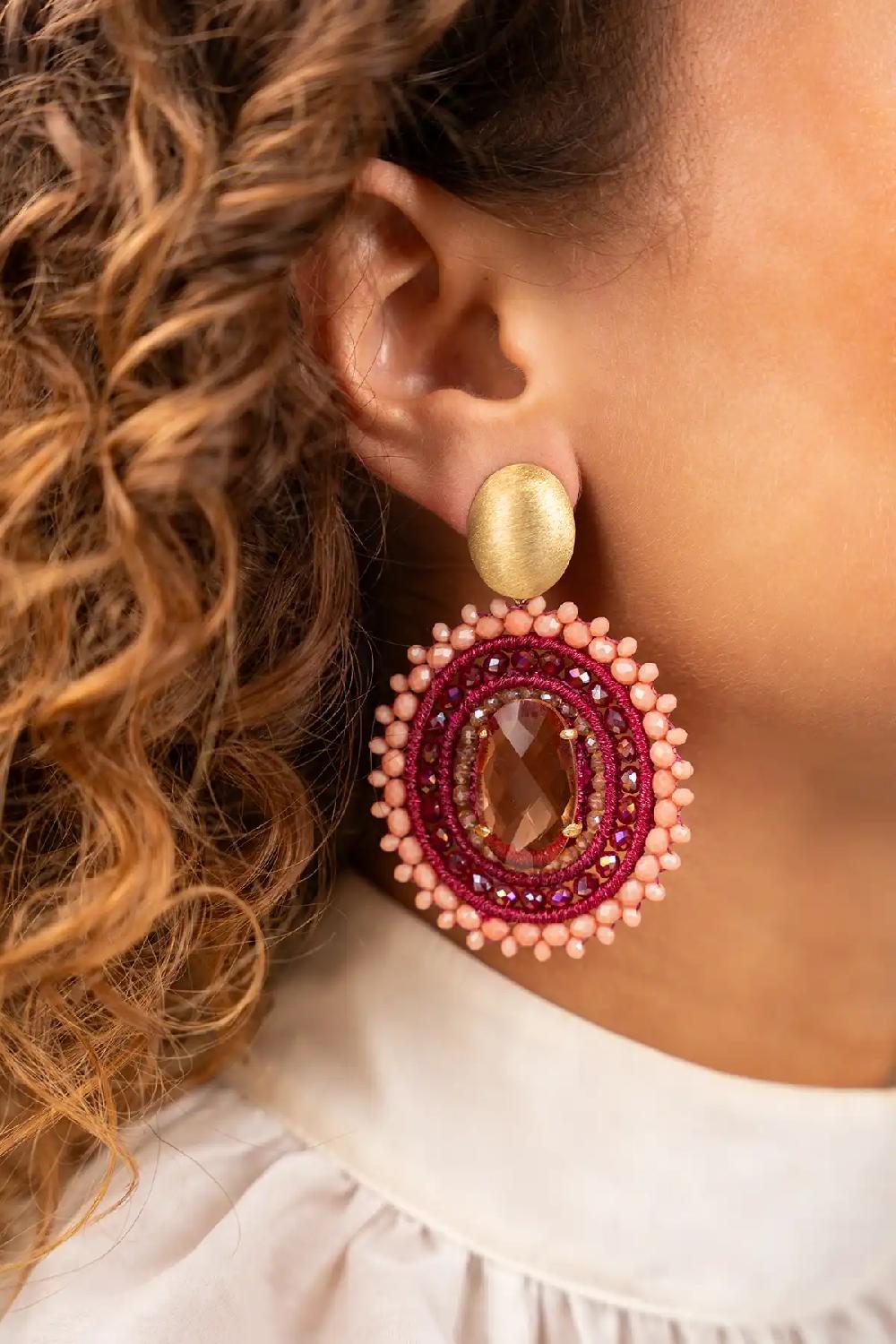 Lott. Gioielli Liver Dust Oorbellen Jamie Filled Oval 3 Ringen Met Steen L