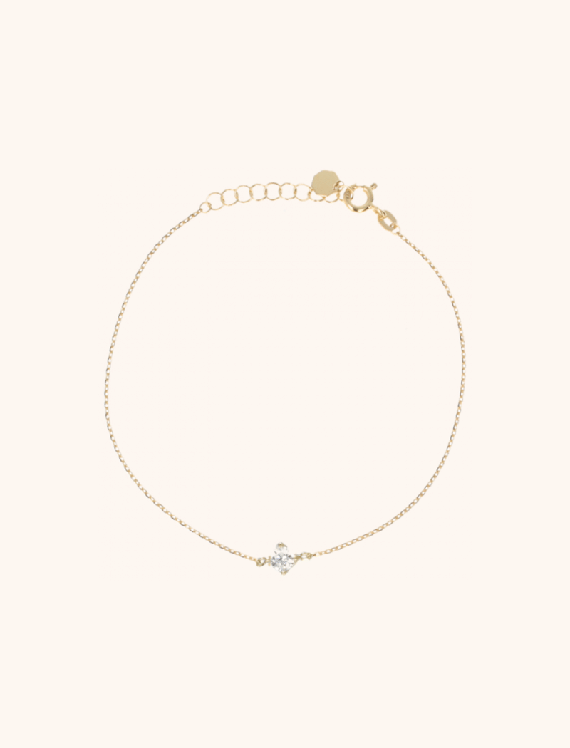 lott. gioielli 14 karaat gouden Armband One Diamond