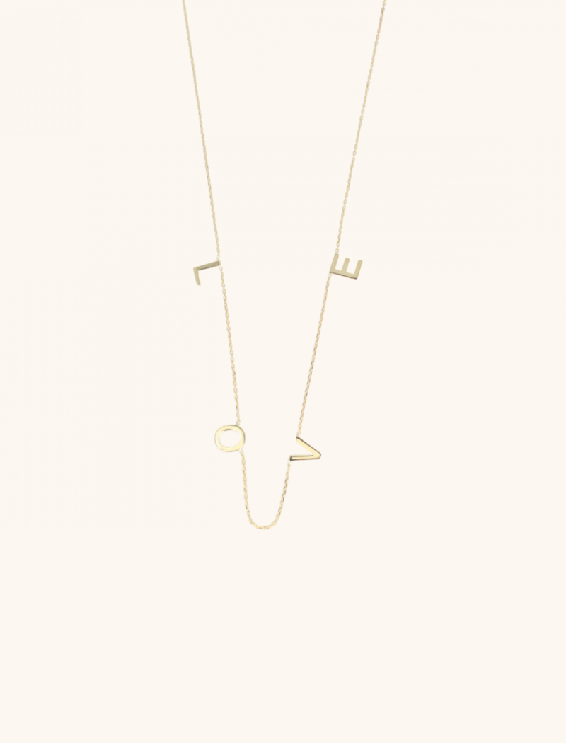 lott. gioielli 14 Karaat Ketting LOVE