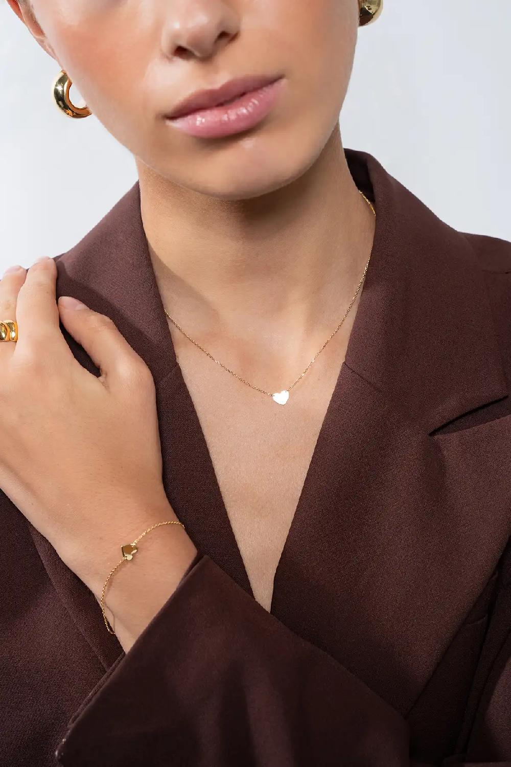 Lott. Gioielli 9 Karaat Armband Hart S