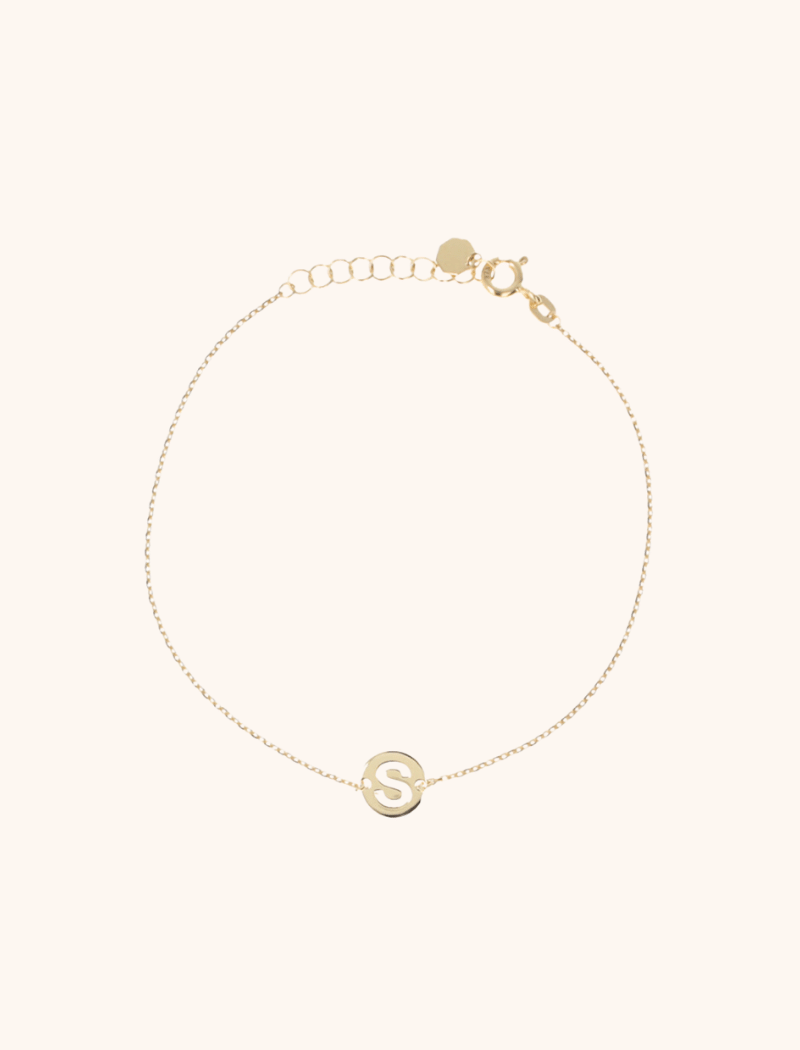 lott. gioielli 9 Karaat Armband Letter Klein