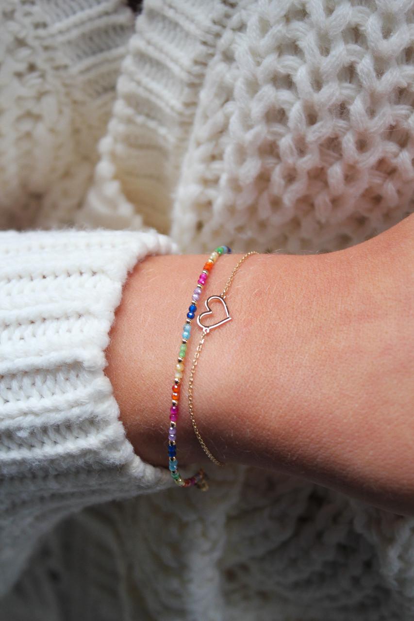 Lott. Gioielli 9 Karaat Armband Open Hart