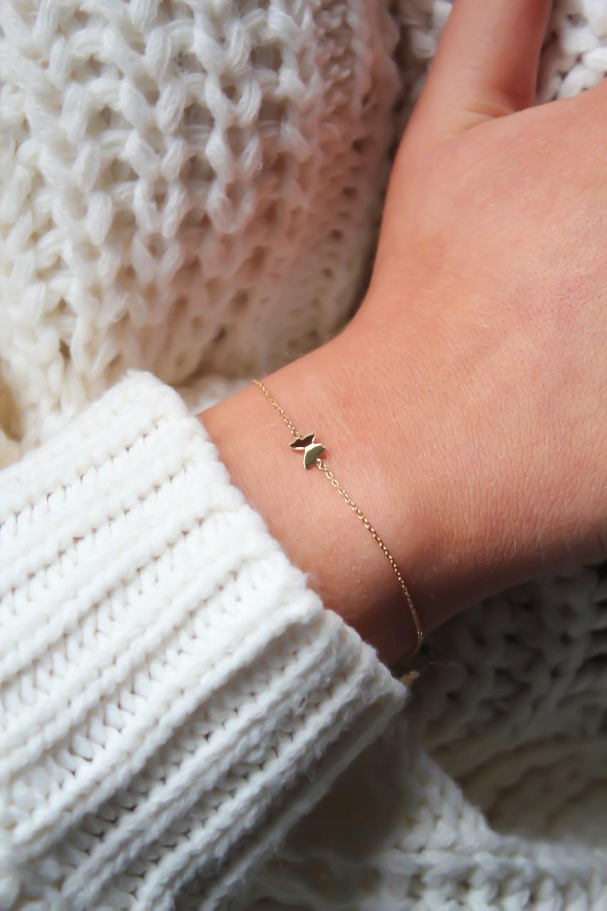 Lott. Gioielli 9 Karaat Armband Vlinder