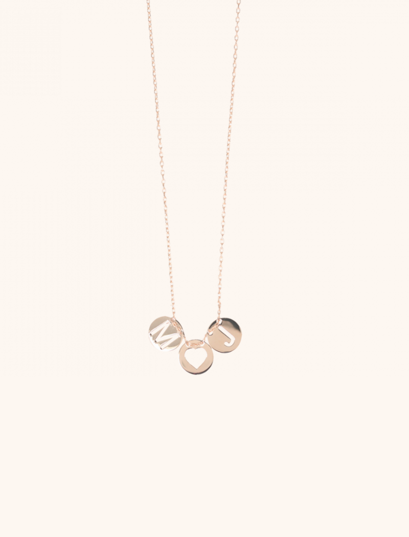 Lott. Gioielli 9 Karaat Ketting Intiaal Coin