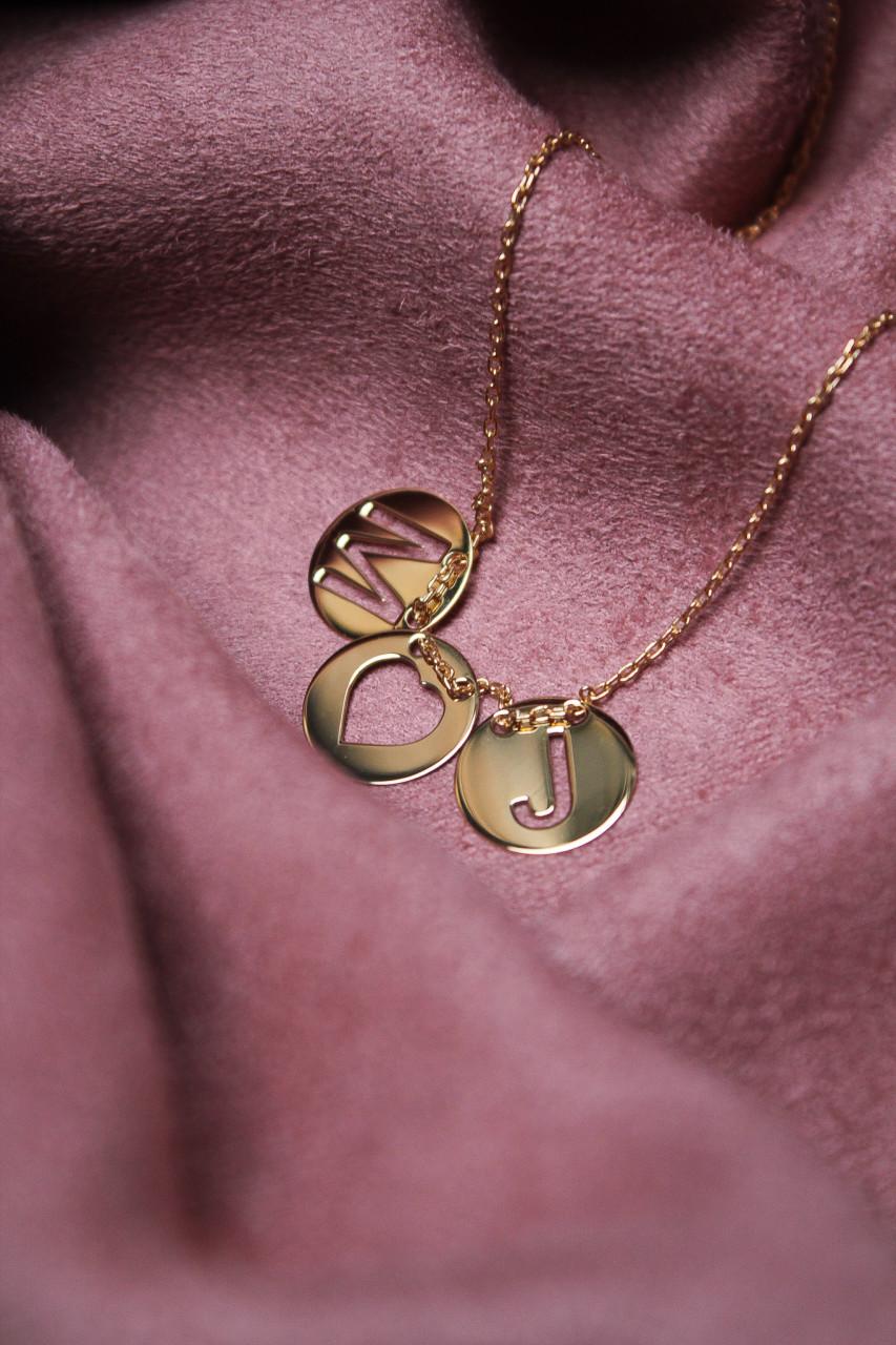 Lott. Gioielli 9 Karaat Ketting Intiaal Coin