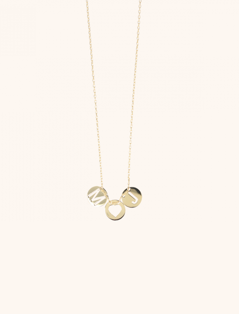 lott. gioielli 9 Karaat Ketting Intiaal Coin