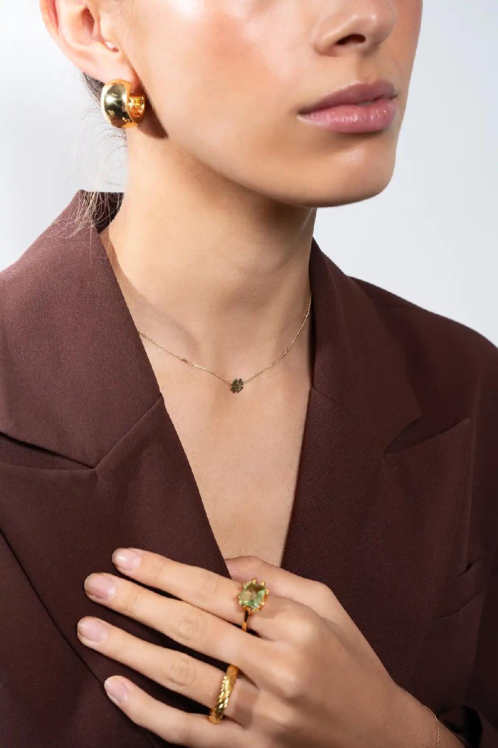 Lott. Gioielli 9 Karaat Ketting Klaver