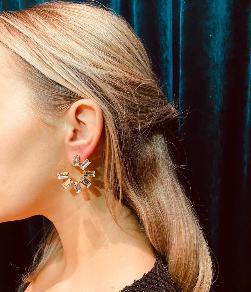 Lott. Gioielli Ariel Strass Creole Small Moonlight