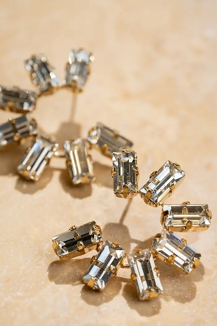 Lott. Gioielli Ariel Strass Creole Small Moonlight