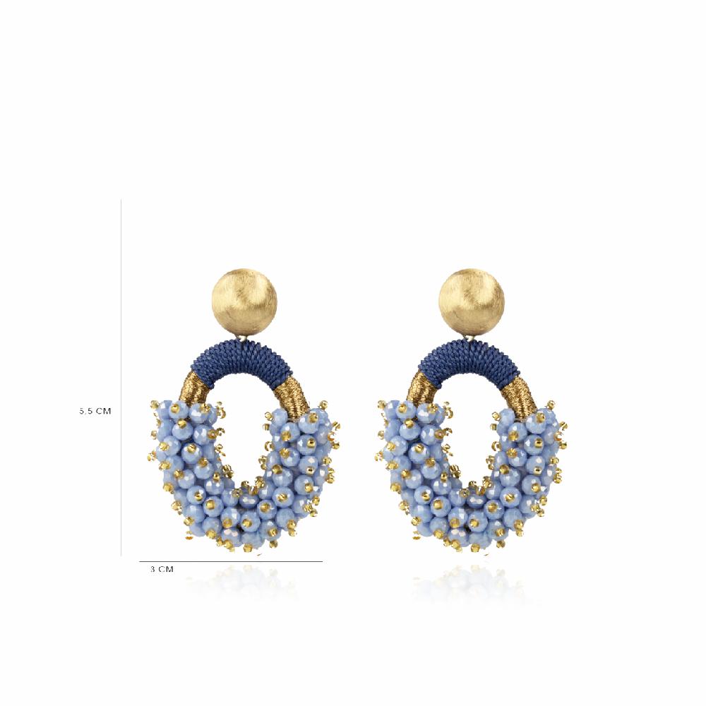 Lott. Gioielli Azuur Oorbellen Eve Ovaal M