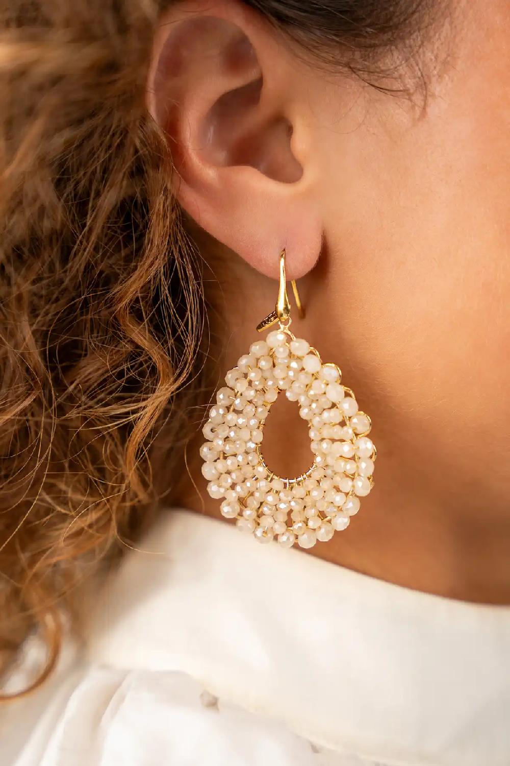 Lott. Gioielli Beige Oorbellen Babs Open Drop