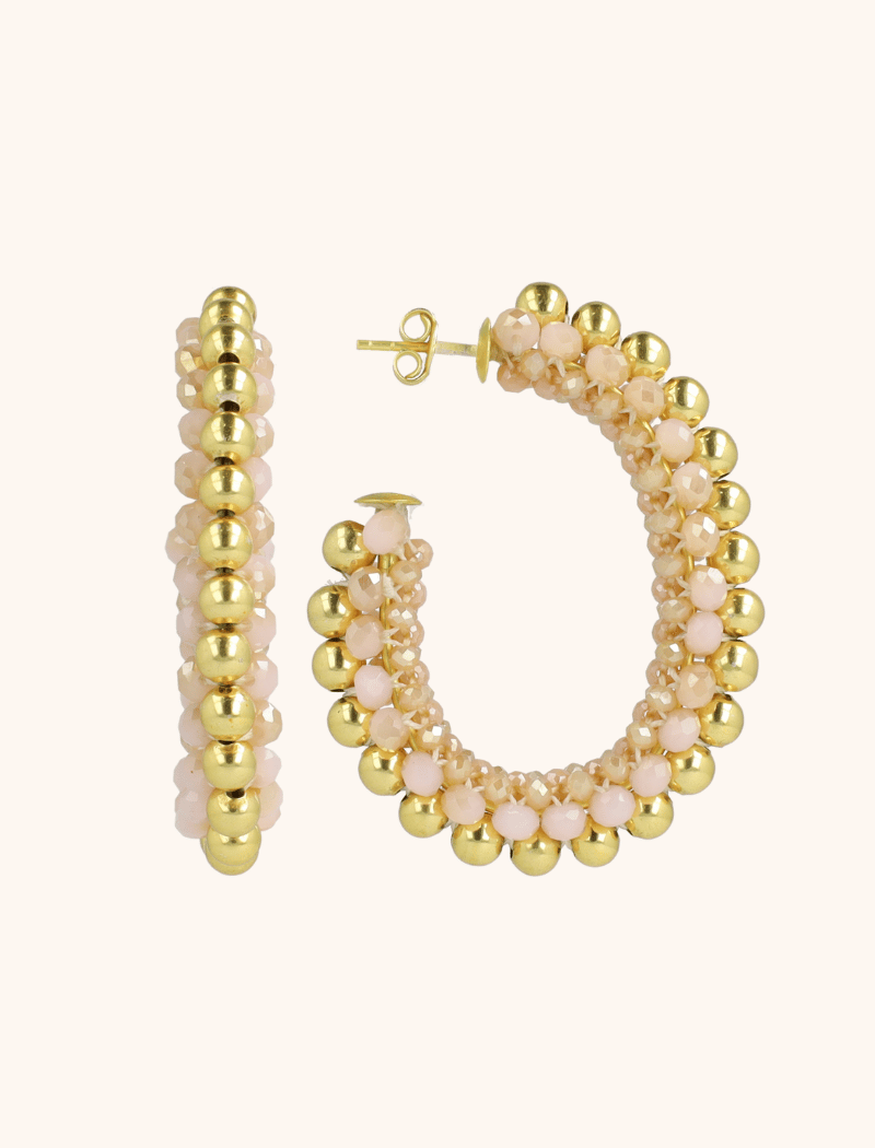 Lott. Gioielli Beige Oorbellen Loe Creool Deluxe L