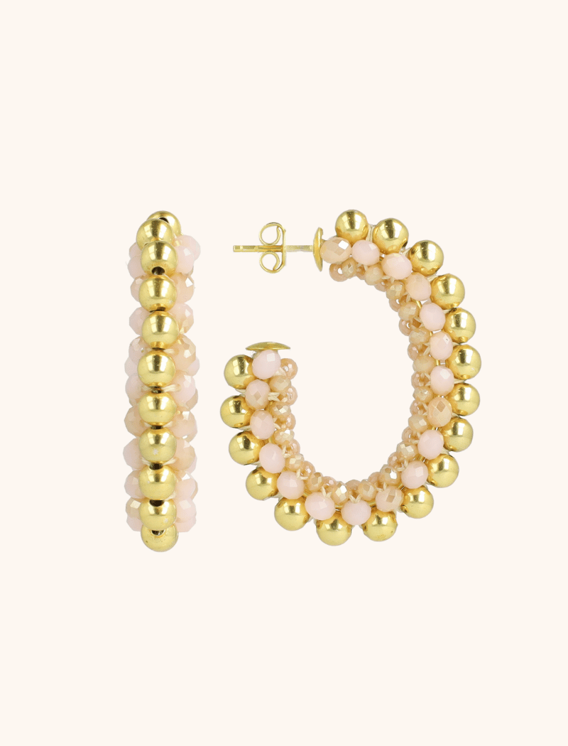 Lott. Gioielli Beige Oorbellen Loe Creool Deluxe M