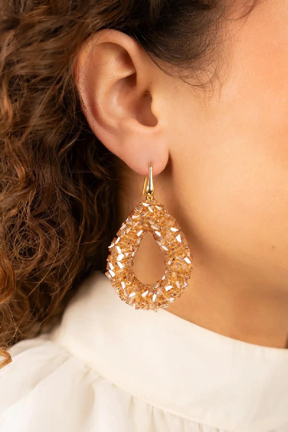 Lott. Gioielli Beige Oorbellen Marieke Drop L Raw