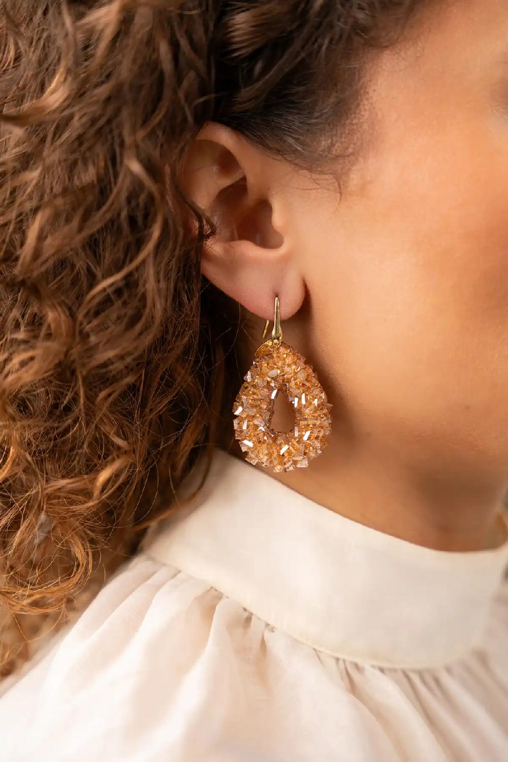 Lott. Gioielli Beige Oorbellen Marieke Drop S Raw