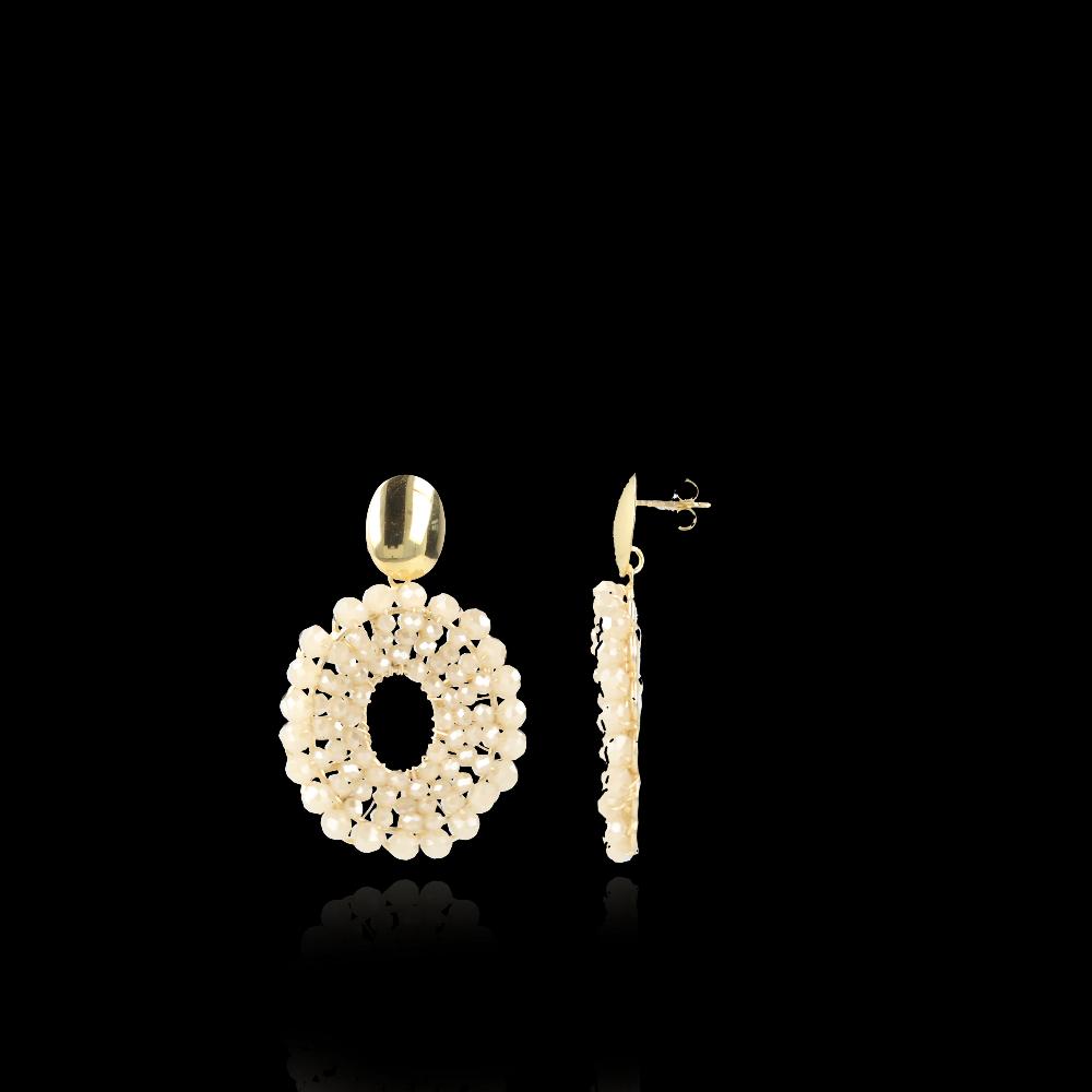 lott. gioielli Beige Oorbellen Mia Ovaal S