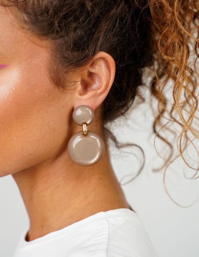 Lott. Gioielli Beige Oorbellen Xenia Rond M