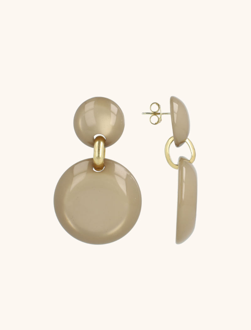 lott. gioielli Beige Oorbellen Xenia Rond M