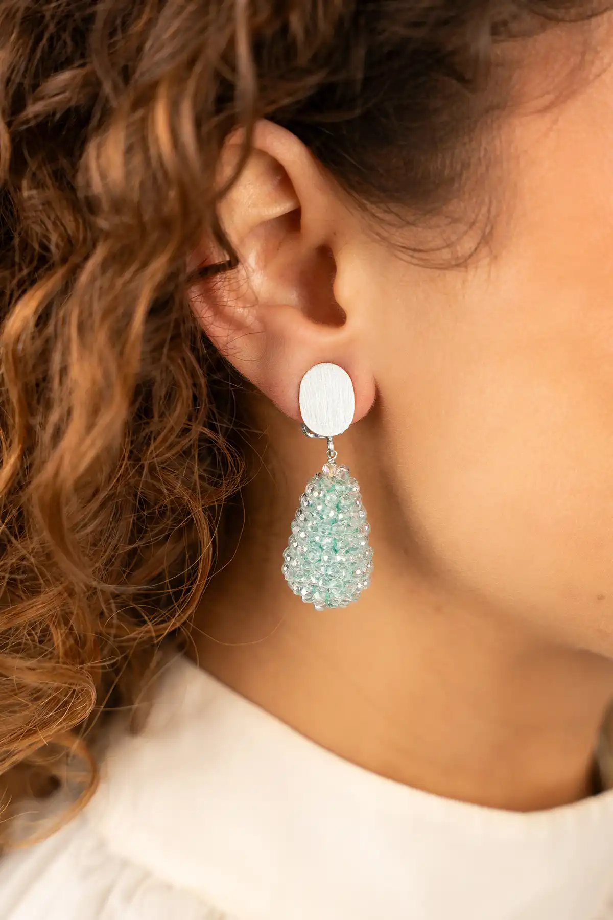 Lott. Gioielli Blauwe Oorbellen Amy Cone S Clip