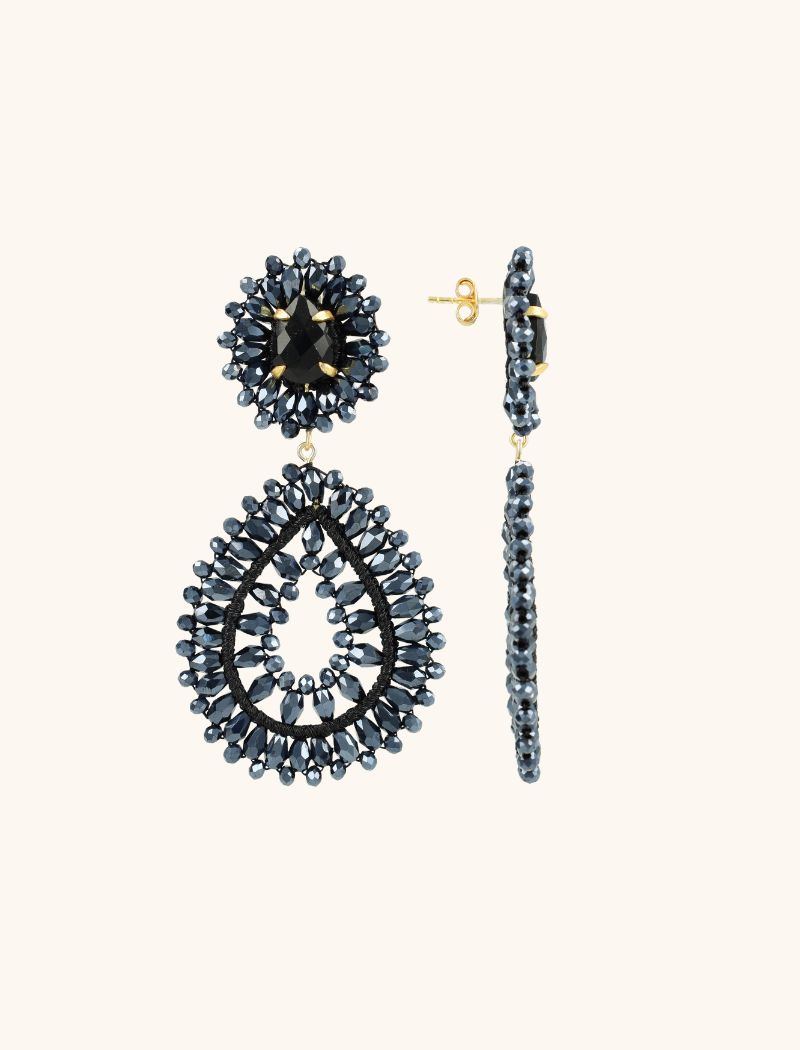 lott. gioielli Blauwe Oorbellen Apollo Double Drop