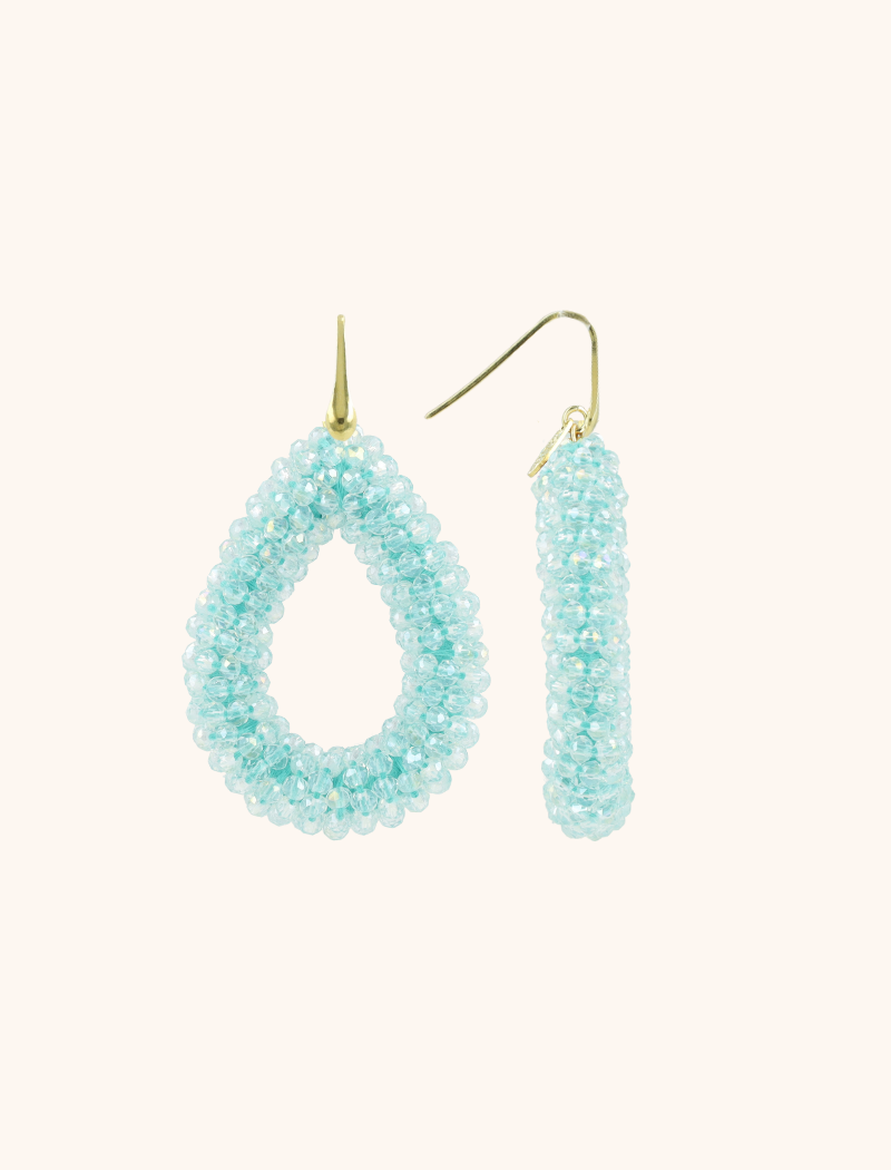 lott. gioielli Blauwe Oorbellen Berry druppel L