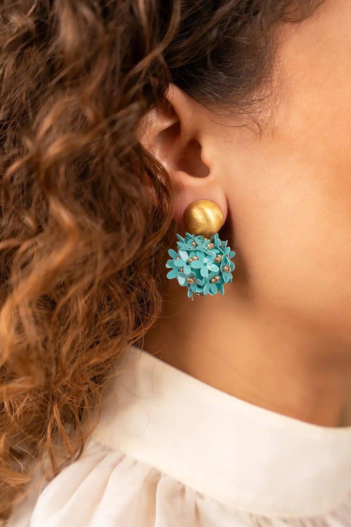 Lott. Gioielli Blauwe Oorbellen Daisy Globe S