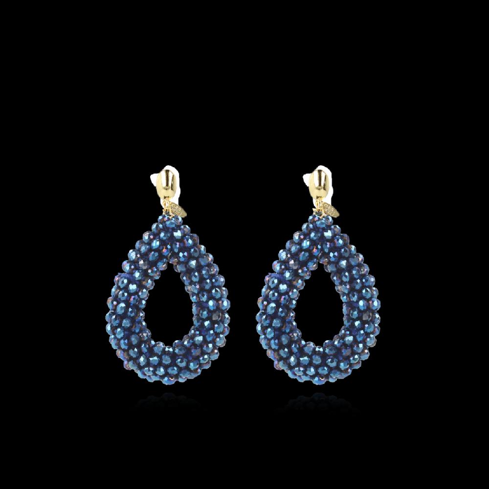 lott. gioielli Blauwe Oorbellen Drop L Disco