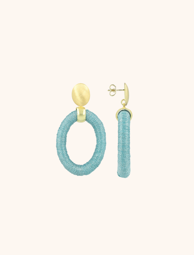 lott. gioielli Blauwe oorbellen Faye ovaal S