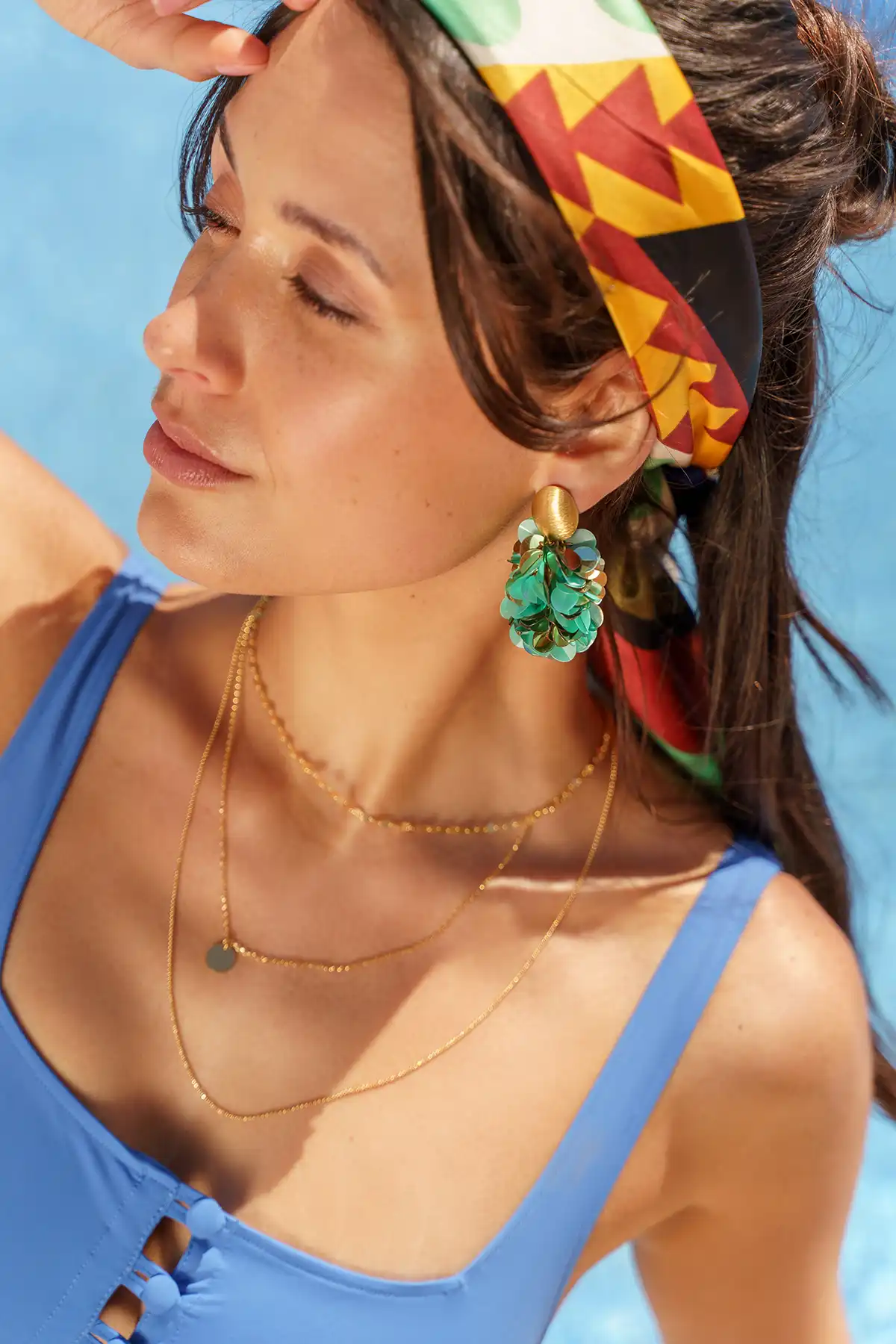 Lott. Gioielli Blauwe Oorbellen Sas Ovaal M