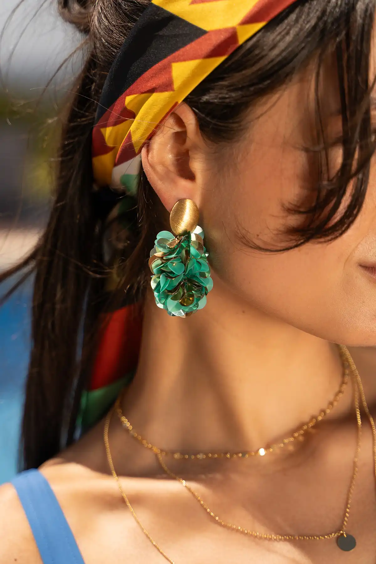 lott. gioielli Blauwe oorbellen Sas ovaal M