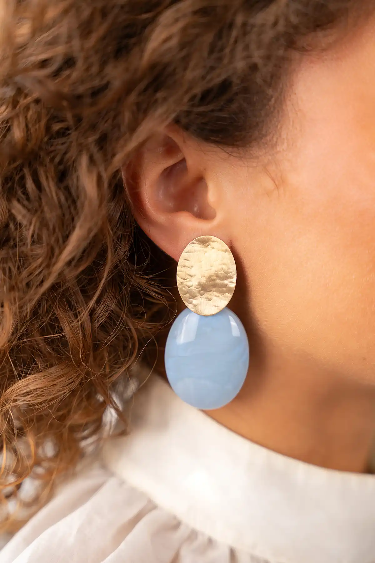 Lott. Gioielli Blauwe Oorbellen Sirius Ovaal S